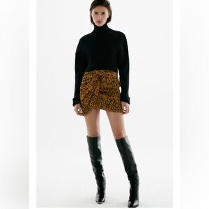 Zara Draped Printed Skirt - NWT